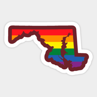 Maryland state LGBT Pride Sticker